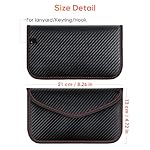 2 Pack Faraday Bags for Car Keys and Cell Phone, Signal Blocking Key Pouch, Anti Theft Car Protection, Cell Phone Keyless Entry Fob Signal Blocking Pouch - Image 5