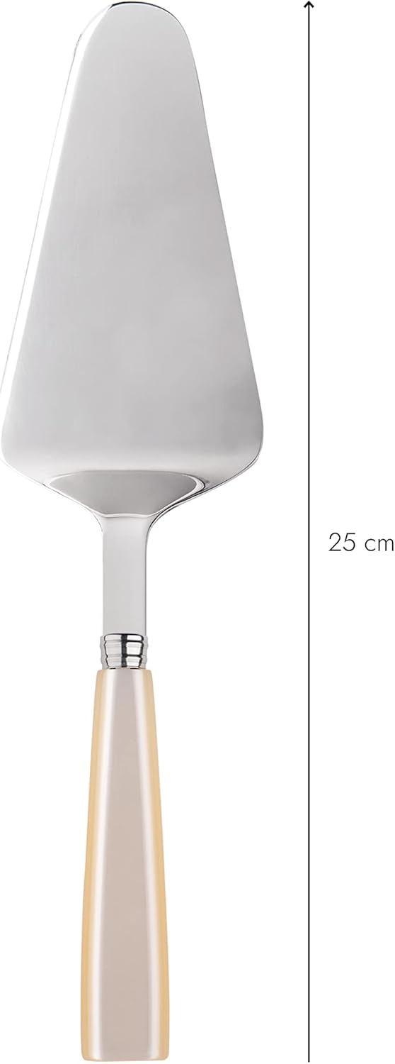 SABRE PARIS - Pie Server 9.8 inches- Icône Collection - Pies & Quiches - Stainless Steel & Acrylic - Dishwasher Safe - Pearly White