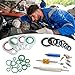 Car A/C Repair Kit, 64PCS Compressor Gasket Seals + 270PCS Green Rubber O-Ring Kit + 39PCS Car Air Conditioner Valve Core Kit, A/C R12 R134a Refrigeration Tire Valve Stem Cores with 3PCS Removal Tools