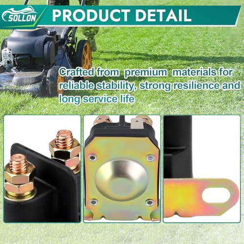 SOLLON SOLLON 812-1211-211 Anlasserrelais Starterrelais Magnetschalter 12 V 3 Klemmen für Aufsitzmäher MTD 725-1426 925-1426 925-1426A 725-1426A 725-0771 925-0771 725-05333 - Produktansicht 9 | Relais