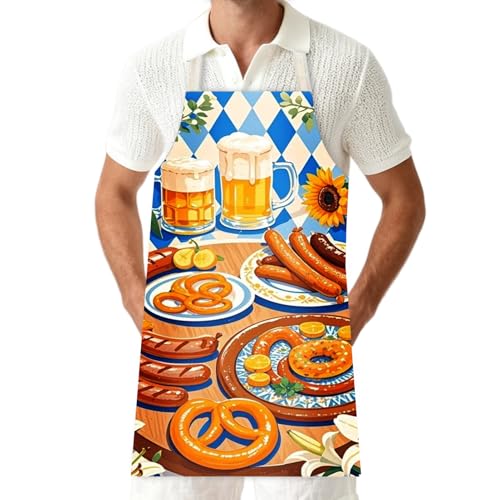 Genérico Delantales De Oktoberfest Para Parejas - Delantal de Disfraces para Fiesta de Cerveza,Accesorio Transpirable Para Festivales | Suministros Para Asados Hornear Cocinar Reuniones