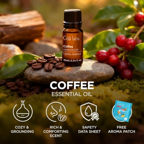 Image of 100% Pure Coffee Essential Oil - 0.34 Fl Oz - Coffee Oil for Hair, Skin, Diffuser, Aromatherapy & DIY Candle Making Scent