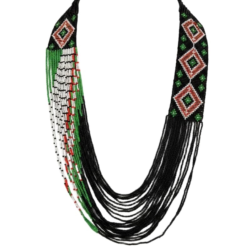 Collier ukrainien gerdan LKBEADS bijou perles multicolores pour sublimer vos tenues bohèmes