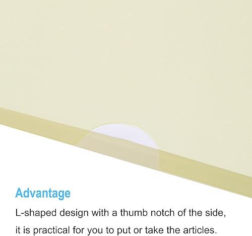 Miniatura 10 de PATIKIL Carpetas tipo L, paquete de 24 unidades, tamaño A4, bolsillos de plástico para proyectos, papel transparente, funda para documentos, para