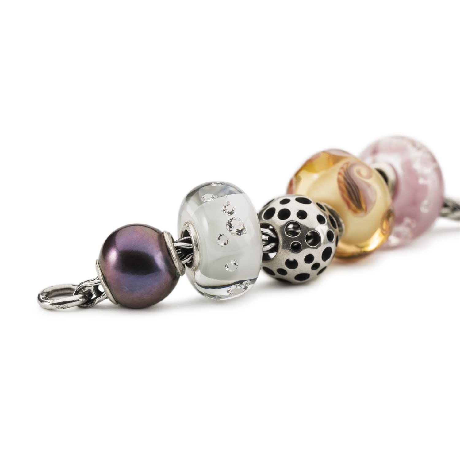 Trollbeads Joyful Diamond TGLBE-00213 - Perlina in vetro scintillante