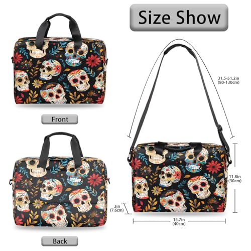 Bolso para portátil 16 pulgadas con patrón calavera miniatura 6