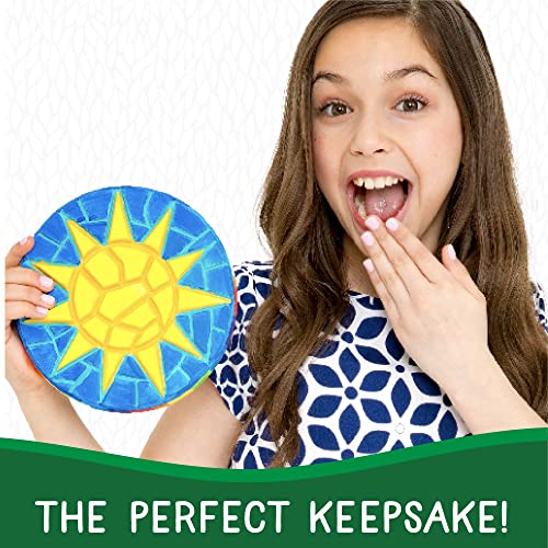 Creative Roots Mosaic Turtle, Hedgehog, & Sun Stepping Stone, Includes 3-Pack 7-Inch Ceramic Stepping Stone & 6 Vibrant Paints, Paint Your Own & DIY Stepping Stone for Kids Ages 8+ - 5