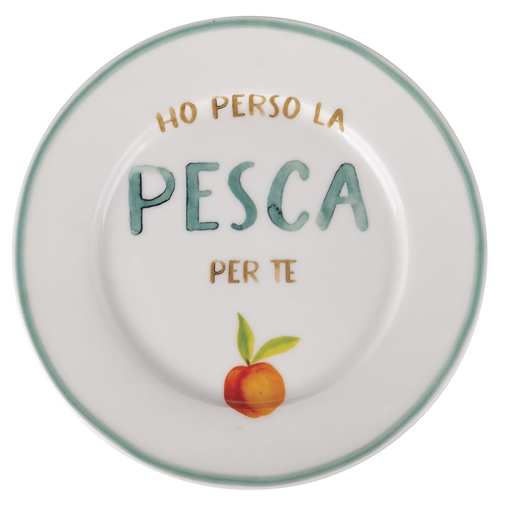 Set 6 Piatto frutta 19 cm in porcellana new bone China, Le Travisate