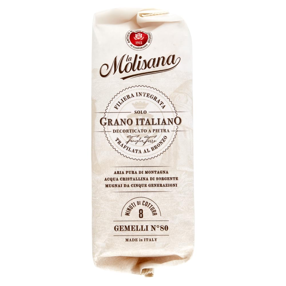 Italian Gourmet Bundle Gemelli N°80 500g + Polpa – italienische Pasta aus 100% Hartweizen, Bronze gezogen