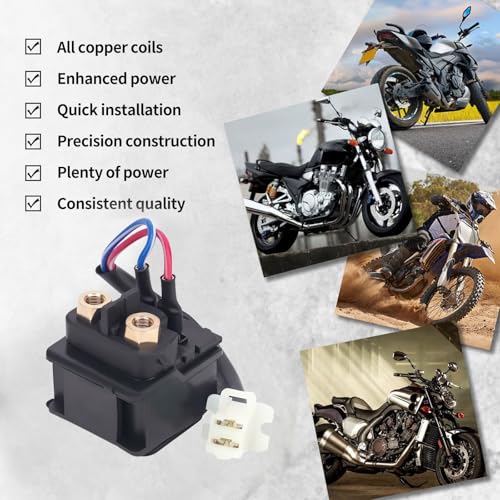 Relevador Solenoide de Arranque 31800-29F00 31800-45G00 para Suzuki DR-Z400E 2000-2007 2009/DRZ400 2000-2004/DRZ400S 2000-2017/DRZ400SM 2005-2017/LTR450 QuadRacer 2006-2011/LTR450Z QuadRacer 2008-2011 miniatura 6