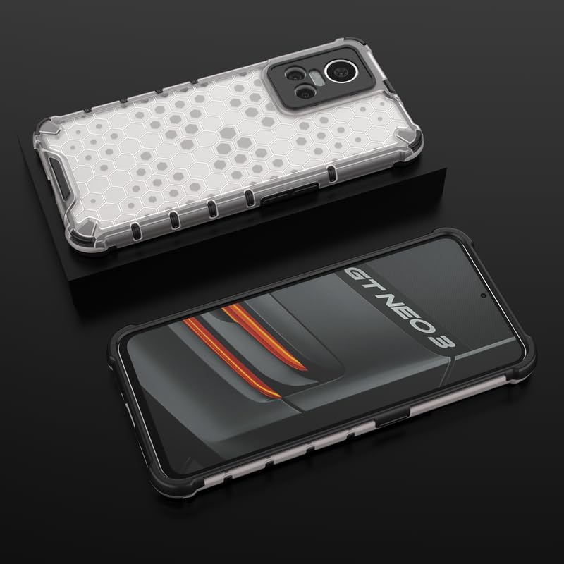 Image of Plastic Bumper Back Case Cover for Realme GT Neo 3 (Transparent)