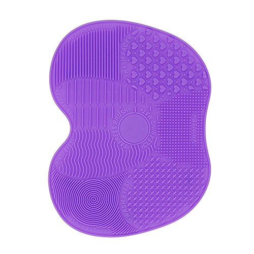 Ranphykx Silicon Makeup Brush Cleaning Mat Makeup Brush Cleaner Pad Cosmetic Brush Cleaning Mat Portable Washing Tool Scrubber with Suction Cup - Thumbnail 2