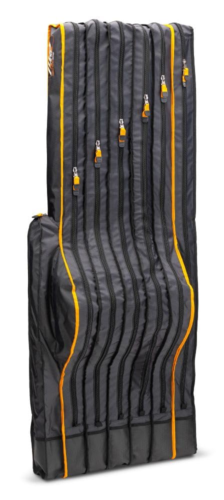 MS Range Max Holdall LSC Rutentasche, 200D Material, Gepolsterte Rucksackgurte, 3-5 Ruten, Verstärkter Boden, 167x48-68x25cm, für Angelausrüstung (Modell 5+1 167cm x 68cm x 25cm)