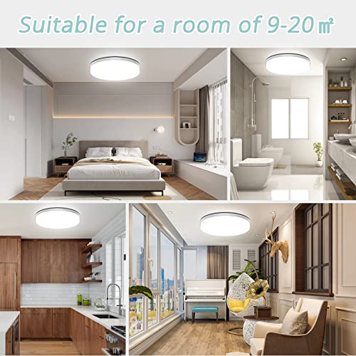 Foto von MGEELED Deckenlampe LED Deckenleuchte, 36W 4000K 4300LM IP44 Wasserfest Rund Flach Badlampe Decke Modern Schlicht Lampe Ultra Dünn für Badezimmer Küche Wohnzimmer Keller Schlafzimmer Flur Ø23CM