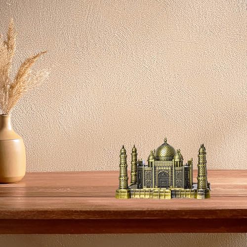 Image of Metal Tajmahal Gift Showpiece, Souvenir, Model, Statue, Replica, Taj Mahal Gift for Love, Home Decor Living Room, Office (Large)