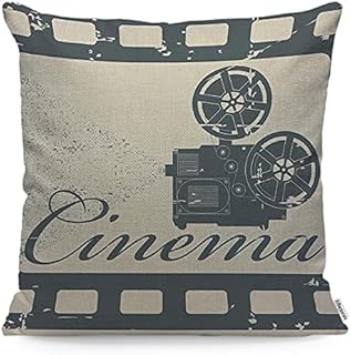 WONDERTIFY Peacock Cushion Cover Mascot Animal Totem Victorian Flowers Lucky Decorative Throw Pillow Covers For Couch, Bed Sofa Pillows Case Teal Blue 45X45 Cm