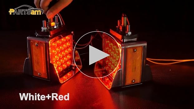 Amazon.com: Partsam Pair Truck Trailer 52 LED Red/Amber