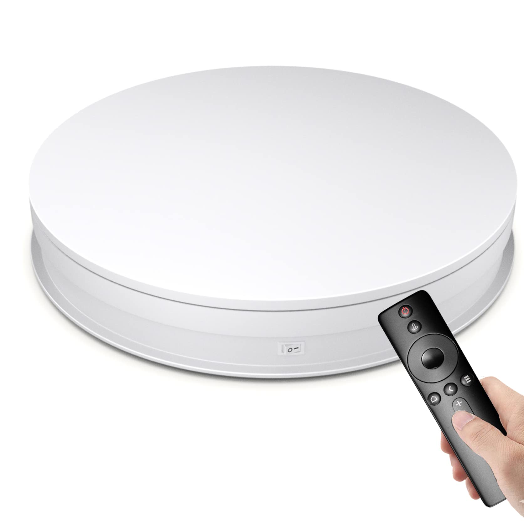 LENDOUWhite 11.81 inch Large Rotating Display Stand with Remote Commercial Product Photography Turntable 55lb Capacity 362 Photo Booth from Shot to Export in Minutes Motorized Platform