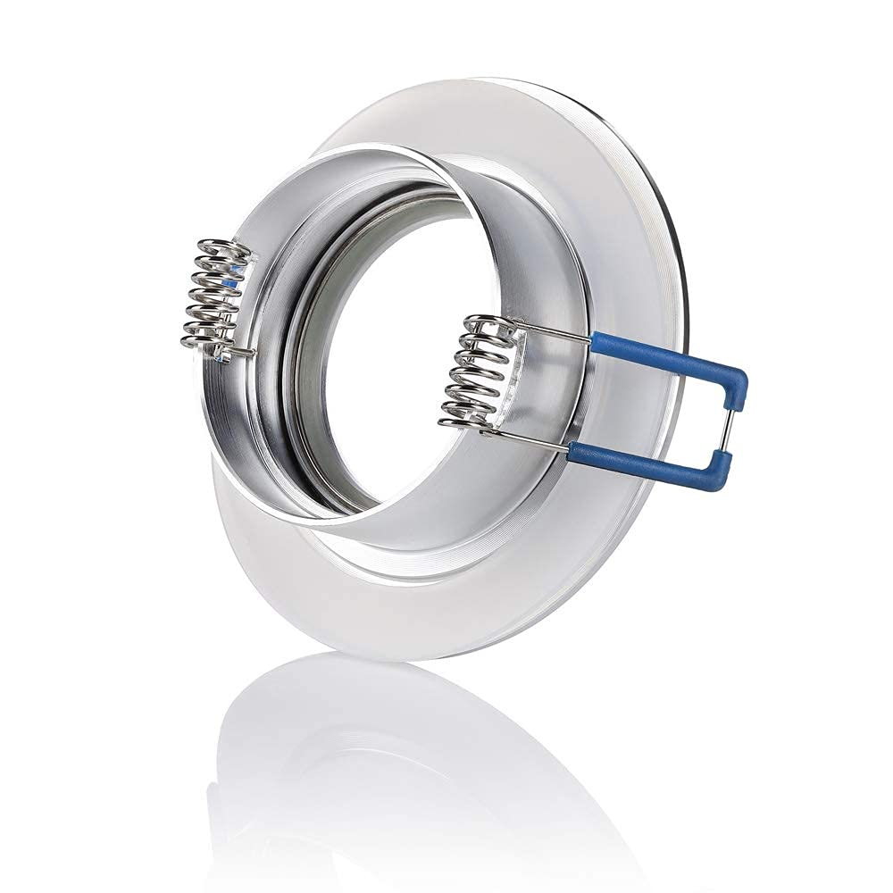 Sweet Led 12x Einbaustrahler IP44 GU10 LED Spots 5W Bad 230V Einbauleuchten Deckenspots Deckenstrahler 68mm (Warmweiß 3000K) aus Aluminium Einbauspots für Badezimmer Küche Wohnzimmer
