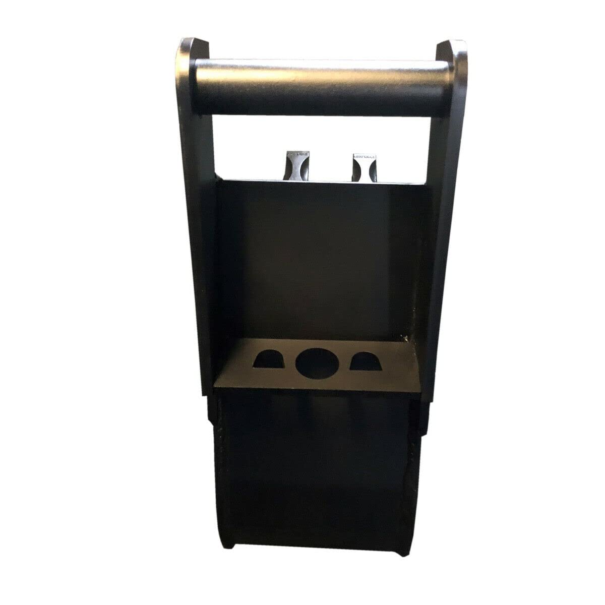 SRM-Design Baggerlöffel Tieflöffel Baggerschaufel Hardox Minibagger MS03 20cm mit 2 Zähnen (Schwarz, Grabschaufel mit Zähnen)
