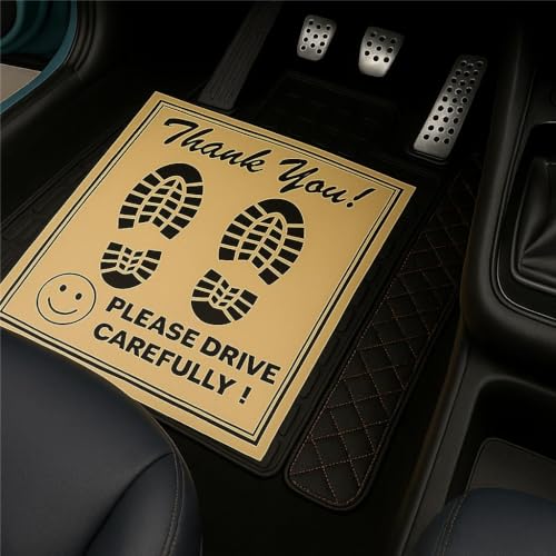 Image of HR Disposable Paper Foot Mat, Large Size, (Pack of 20 Sheets) Universal Size for All Car,Bus,Van,Truck,Crew Cab,Trailer,SUV,Scooter,Car Paper Interior Automotive Mats Brown 17 x 21 cm
