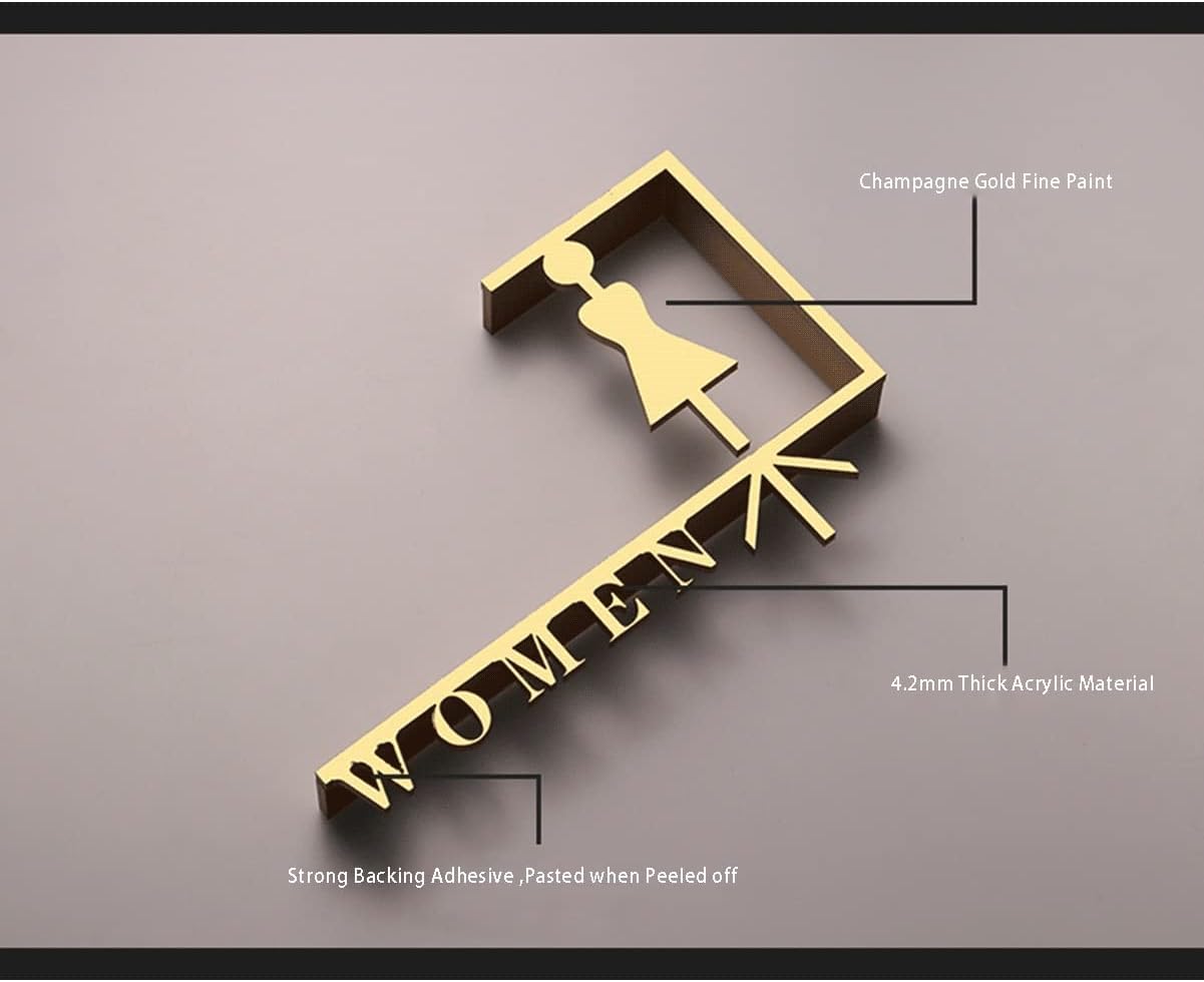 toilet sign, Unisex Toilet Sign The Loo Modern Restroom Bathroom Door Signs WC For Business