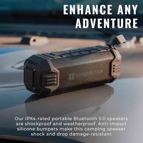 Outdoor Tech Bullfrog Wireless Bluetooth Speaker - Rugged IPX4 Waterproof Outdoor Speaker - Perfect for Camping, Hiking, Biking, Boats, Pool, Beach - Image 6