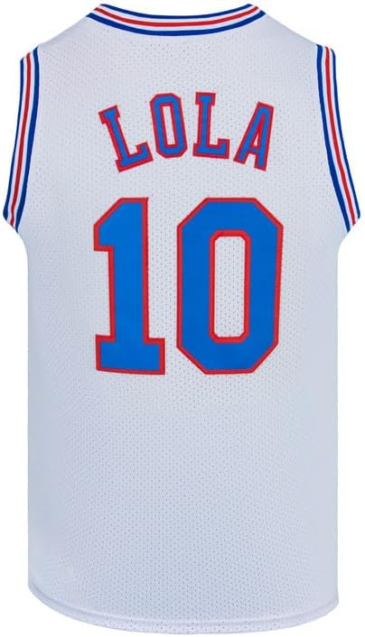 CNALLARYouth Basketball Jersey Bugs #1 Lola #10 Space Movie Jersey Boys Sport Shirts S-XL