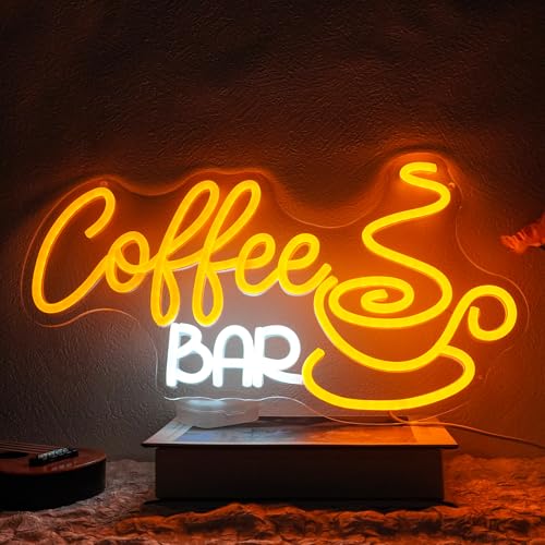 Runalosa Coffee Bar Neon Sign Dimmable Coffee Corner Neon Light