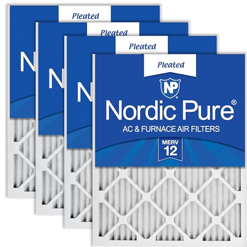 Nordic Pure 12x20x1 (Actual Size: 11 1/2 x 19 1/2 x 3/4) Pleated MERV 12 Air Filters 4 Pack by Nordic Pure - Used condition - US$11.01