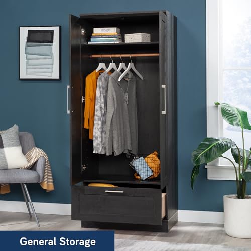 Image of Sauder HomePlus Storage Armoire, Raven Oak Finish