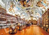 エポック社 500ピース ジグソーパズル 世界の図書館 ストラホフ修道院図書館－チェコ （38×53cm） 07-466s のり付き ヘラ付き 点数券付き EPOCH