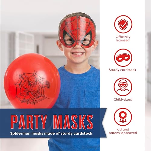 Image of Unique Spiderman Party Favors and Birthday Decorations - Spider Man Masks - Officially Licensed