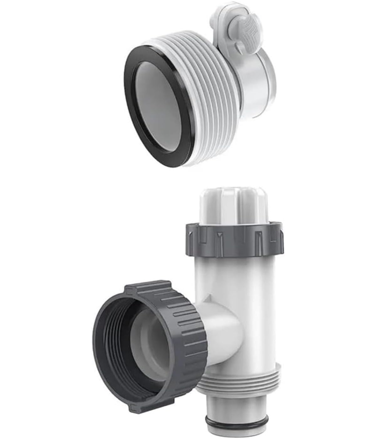 Typ B Schlauchadapter, Kolbenventile und Schlauchanschlüsse für Pools, Poolanschluss, Geeignet für Poolfilterpumpen und Aufstellpools, 2 Sets