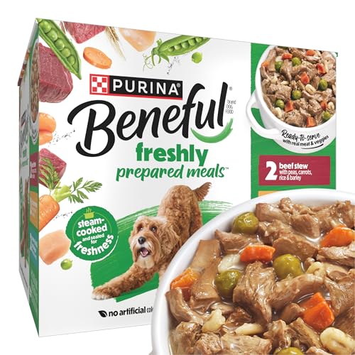 Purina Beneful Protein Gravy Wet Dog Food Variety Pack Freshly Prepared Meals Stew - (Pack of 6) 10 oz. Tubs