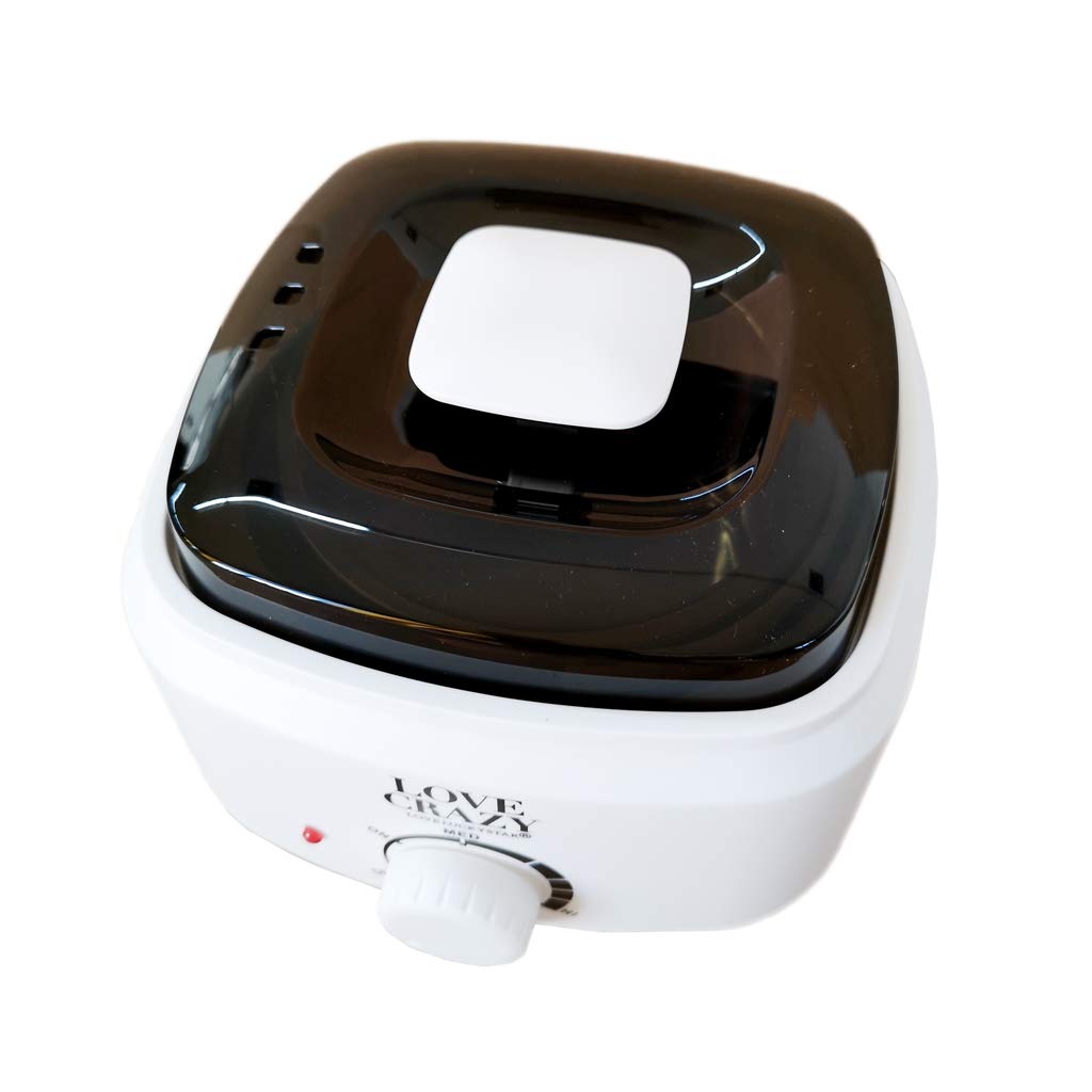 LOVECRAZY Elektrischer Wachswärmer für die professionelle Haarentfernung, Set zur Haarentfernung von Warmwachs 500 ml weiß