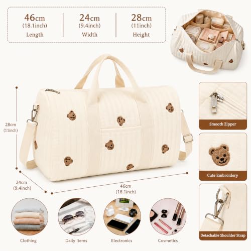Bolsa de hospital para bebé de algodón ligero, mochila cambiadora para paseos cómodos con mamá 3