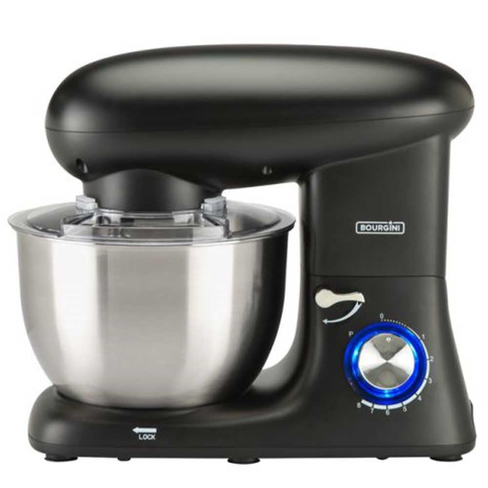 Bourgini - Kitchen Chef Plus Grey Robot de cuisine Noir 5,5 l - Idéal pour profiter en famille