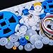 AUKUYEE 80Pcs Plastic Gear Kit Gearbox Motor Gear Set for DIY Car Robot QY16