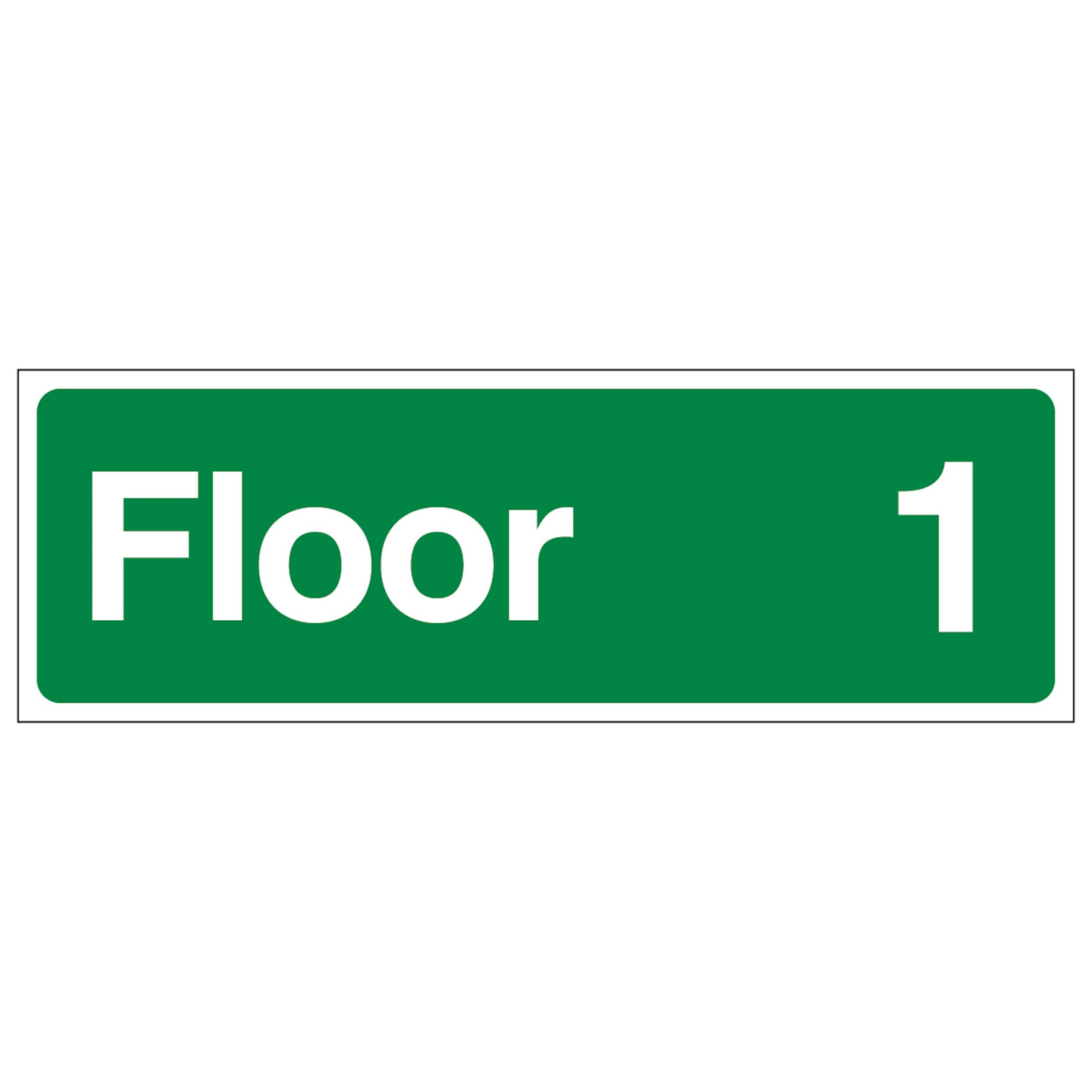 V Safety Floor 1 450 x 150 mm - 2mm Super-Tough Rigid Plastic Safety Sign