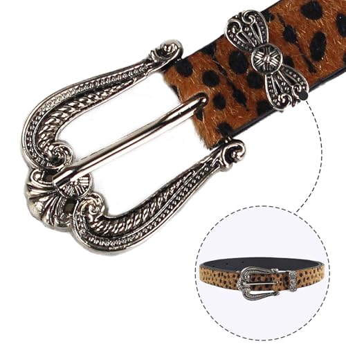 Unique Waist Chain Hot Buckle Leopards Print Chain Cowgirl Belt For Women Proms Club Party For Jeans Dresses2