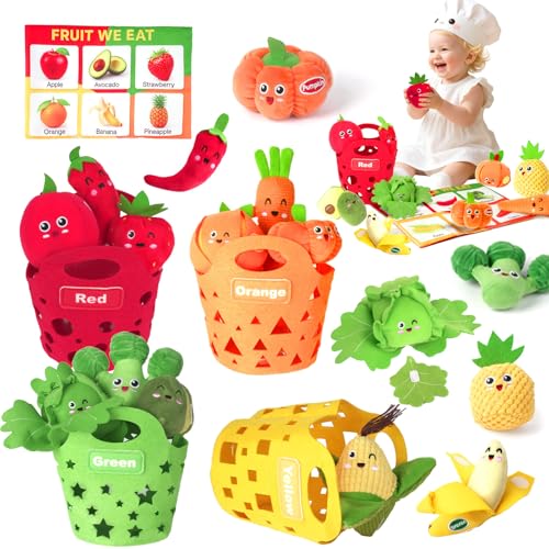 WOWOHAGE Baby Color Sorting Sensory Toys for 6-12 Months -