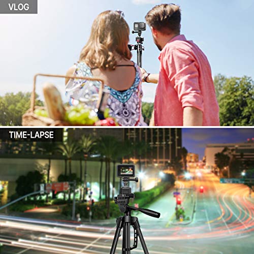 ULANZI Action Cam Quick Release Mount, Tripod Monopod Selfie Stick Handle Grip 1/4 Adapter QR Plate for Gopro Hero 5 6 7 8 9 Black/Gopro Max/DJI Osmo Action/Insta360 one Vlog Accessory