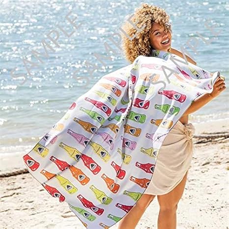 Amazon Com Fully Customizable Quick Dry Sand Proof Beach Towel Sublimated Beach Towel Personalized Home Kitchen