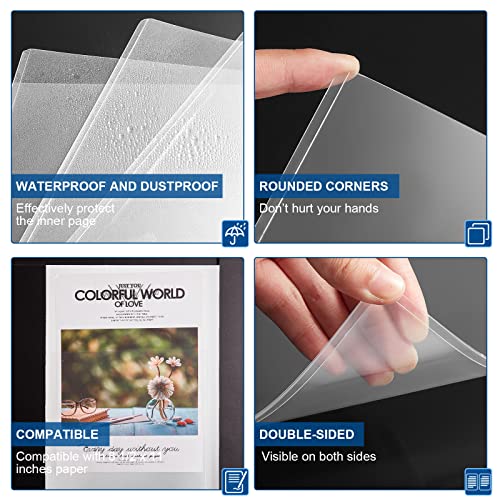 8.5 X 11'' Rigid Print Protectors Clear Rigid Plastic Paper Page Protectors Clear Sheet Protectors Photo Plastic Sleeves Hard Plastic Document Holder Birth Certificate Protector (25 Pcs) #TOP3