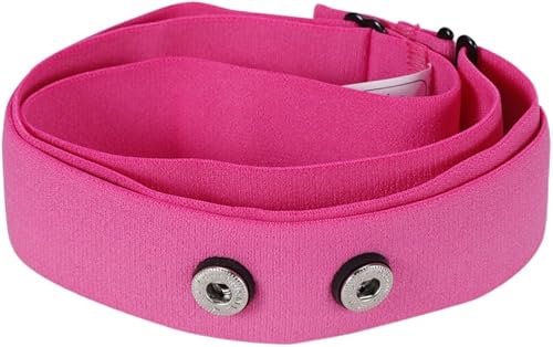 Miniatura 5 de Paquete de 2 correas de repuesto para monitor de frecuencia cardíaca, banda ajustable para el pecho compatible con Myzone MZ-SWITCH (rosa y rojo,