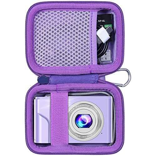 Co2Crea Hard Case Compatible With Digital Camera, Vahoiald/Iweukjlo/Camkory/Bevlxniv/Prisia/Sevenat Kids Video Camera, Purple #TOP10