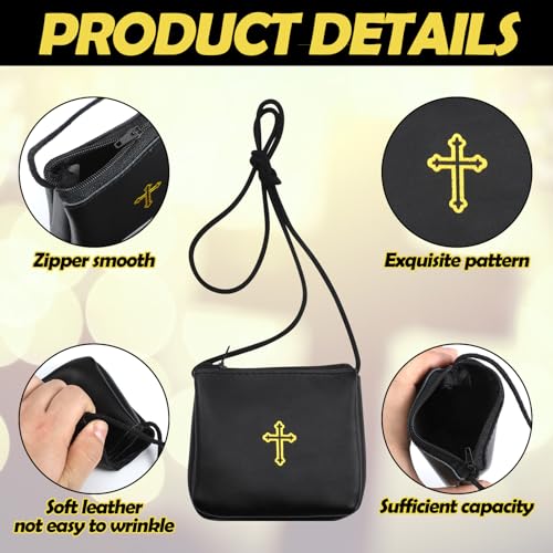 leather communion burse for pyx catholic pyx case with strap for communion host priests deacons gifts