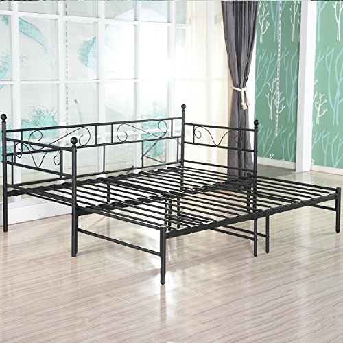 H.J WeDoo Letto Doppio Frame Black Metal Telaio