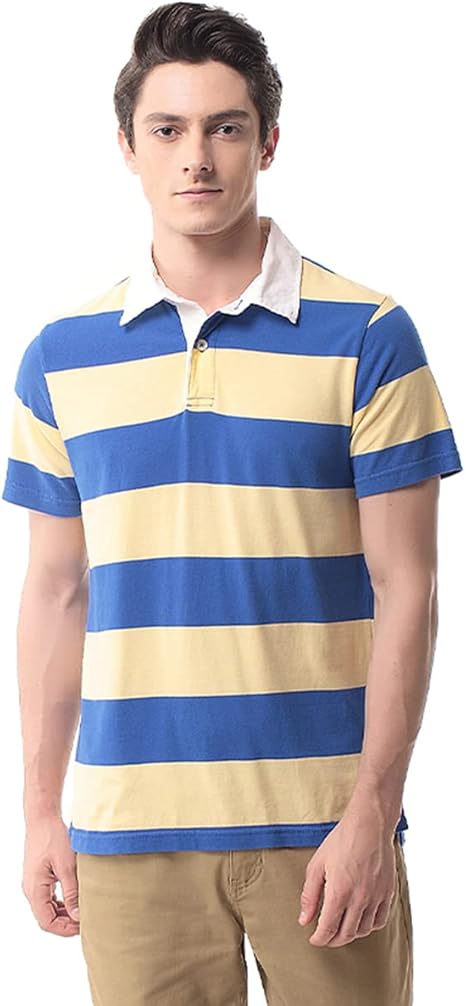Amazon Nanfeng ポロシャツ メンズゴルフ 半袖 ボーダー クラシックカジュアル 夏 スポーツポロシャツ 男性 ビジネス おしゃれ ゴルフポロシャツ 快適 綿 ポロシャツ 通販
